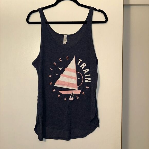 TRAIN San Francisco Women’s Nautical Tank Top Medium EUC - Picture 1 of 10